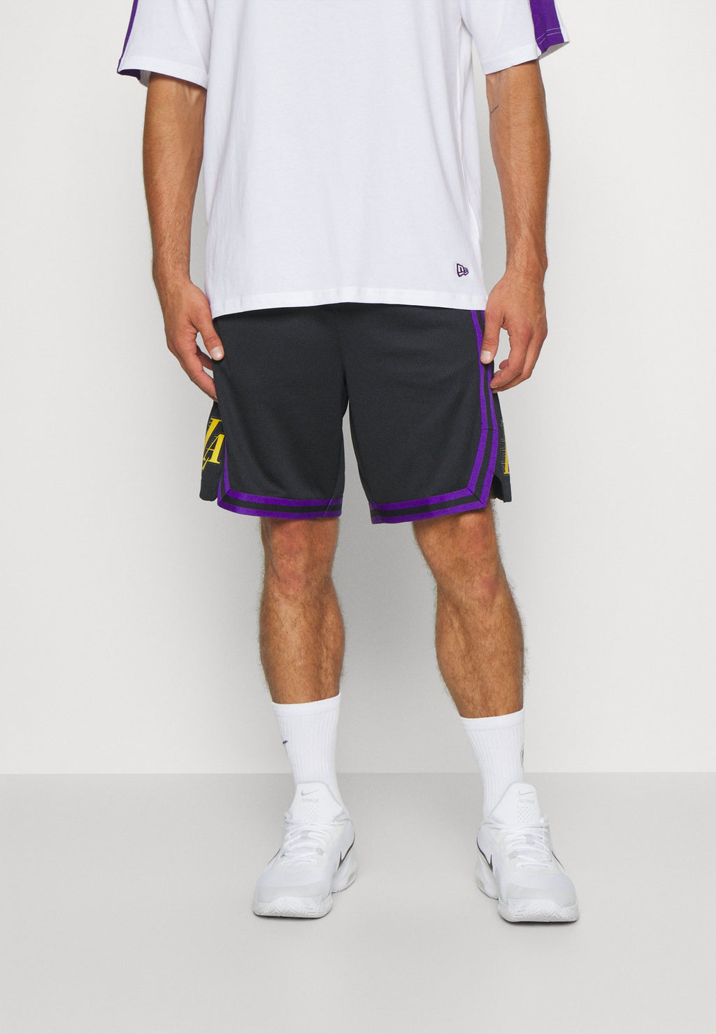 NBA LOS ANGELES LAKERS CITY EDITION SHORT - Sports shorts - black/amarillo