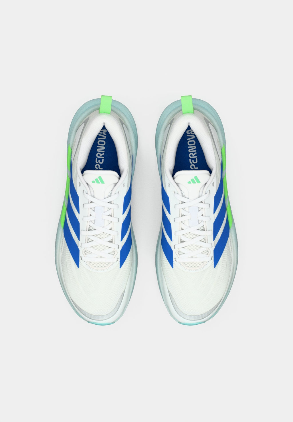 SUPERNOVA GLIDE M - Road running shoes - footwear white/blue/lime burst