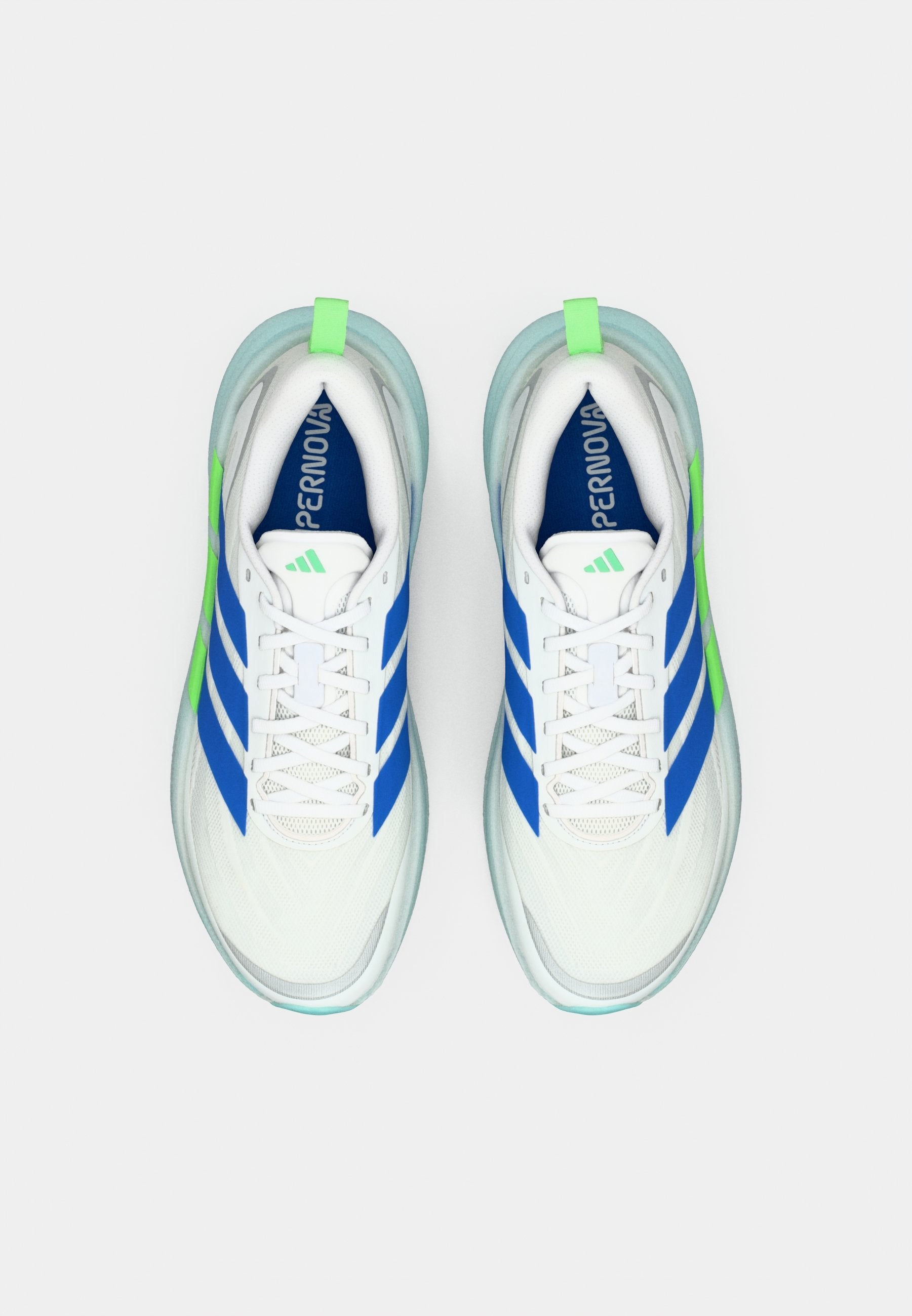 SUPERNOVA GLIDE M - Road running shoes - footwear white/blue/lime burst