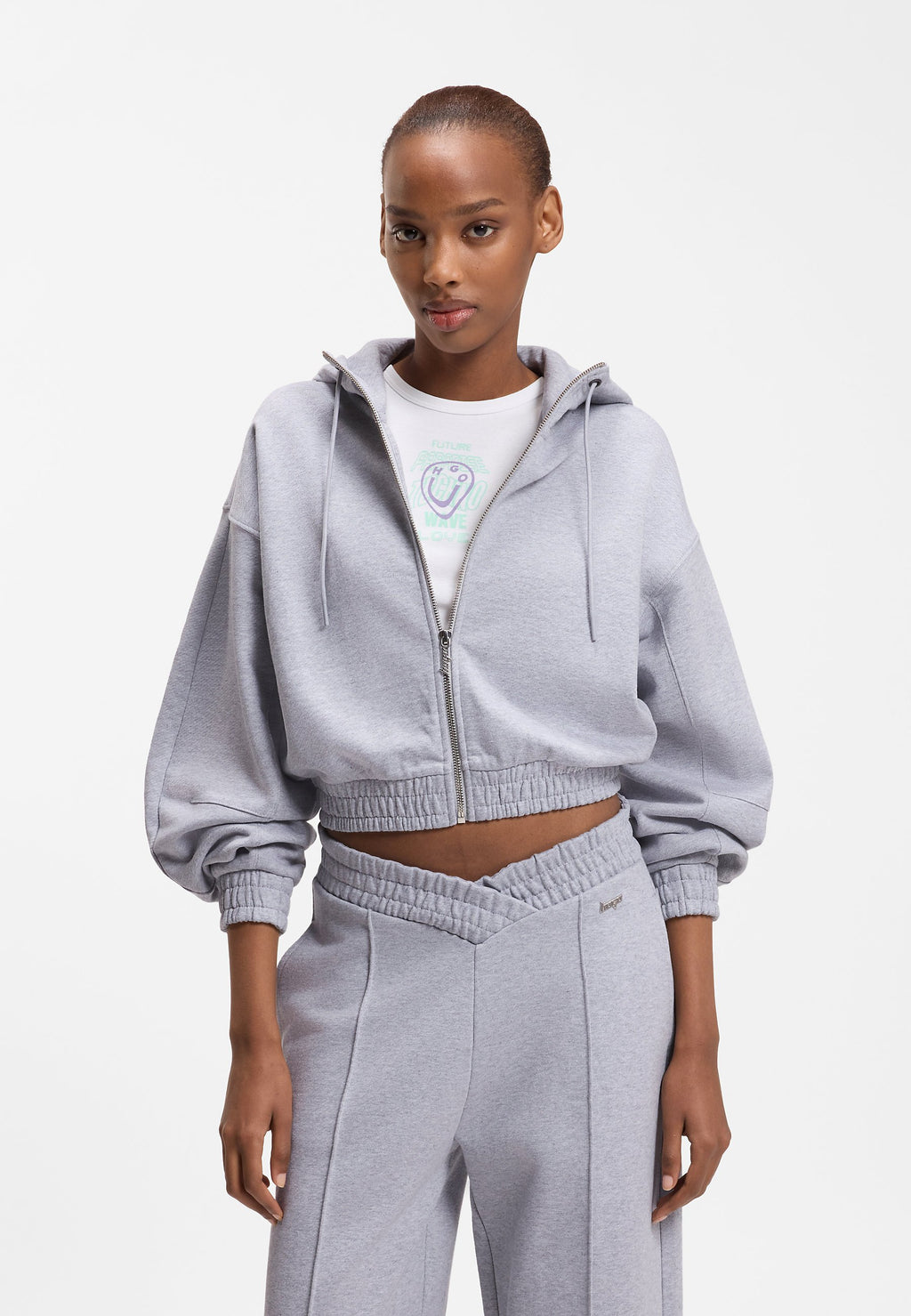 DOLPIE - Zip-up sweatshirt - open grey