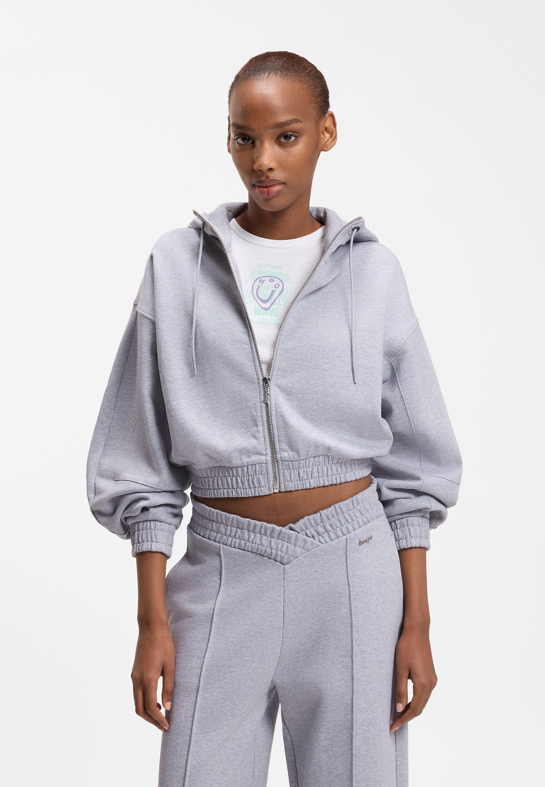 DOLPIE - Zip-up sweatshirt - open grey