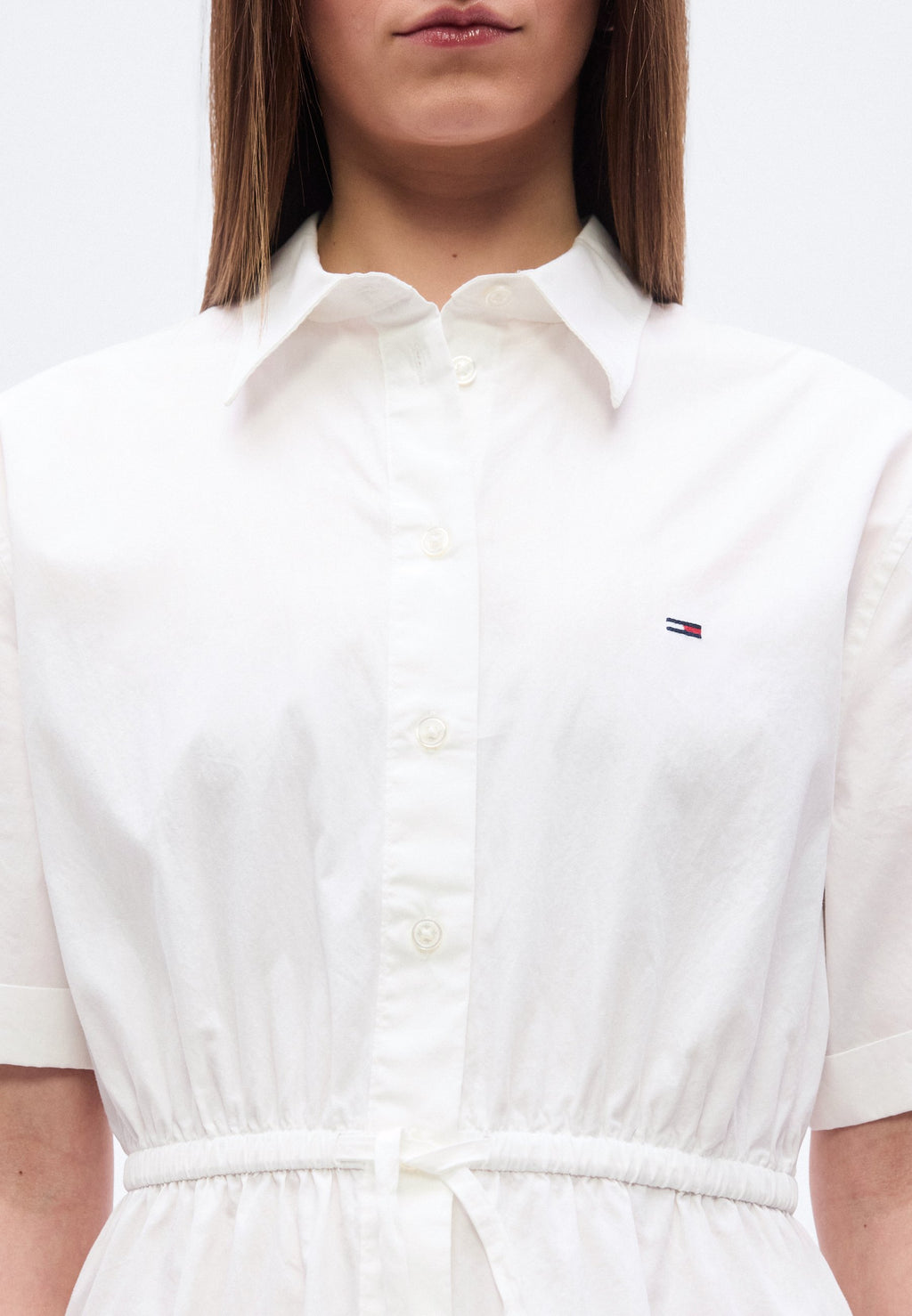 STRIPE SHIRT DRESS - Shirt dress - ecru