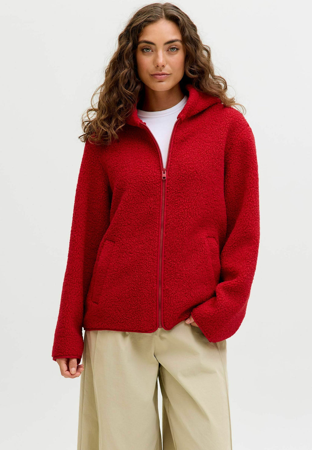 Teddy JXVERA Teddy - Fleece jacket - scarlet sage