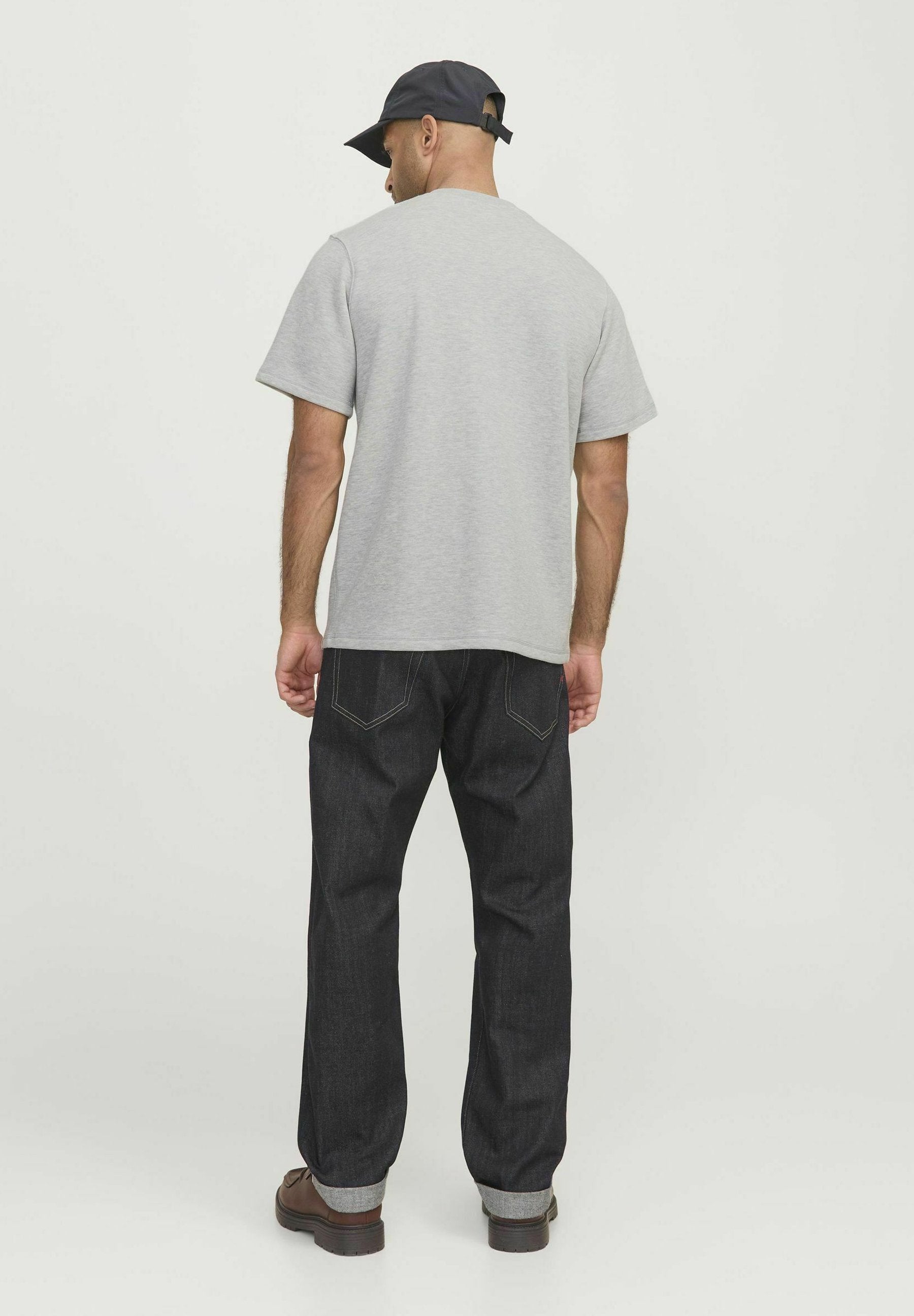 T-SHIRT RDD GEDRUCKT RUNDHALS T-SHIRT - Basic T-shirt - light grey melange