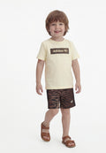 INFANT UNISEX SET - Shorts - cream white/night brown