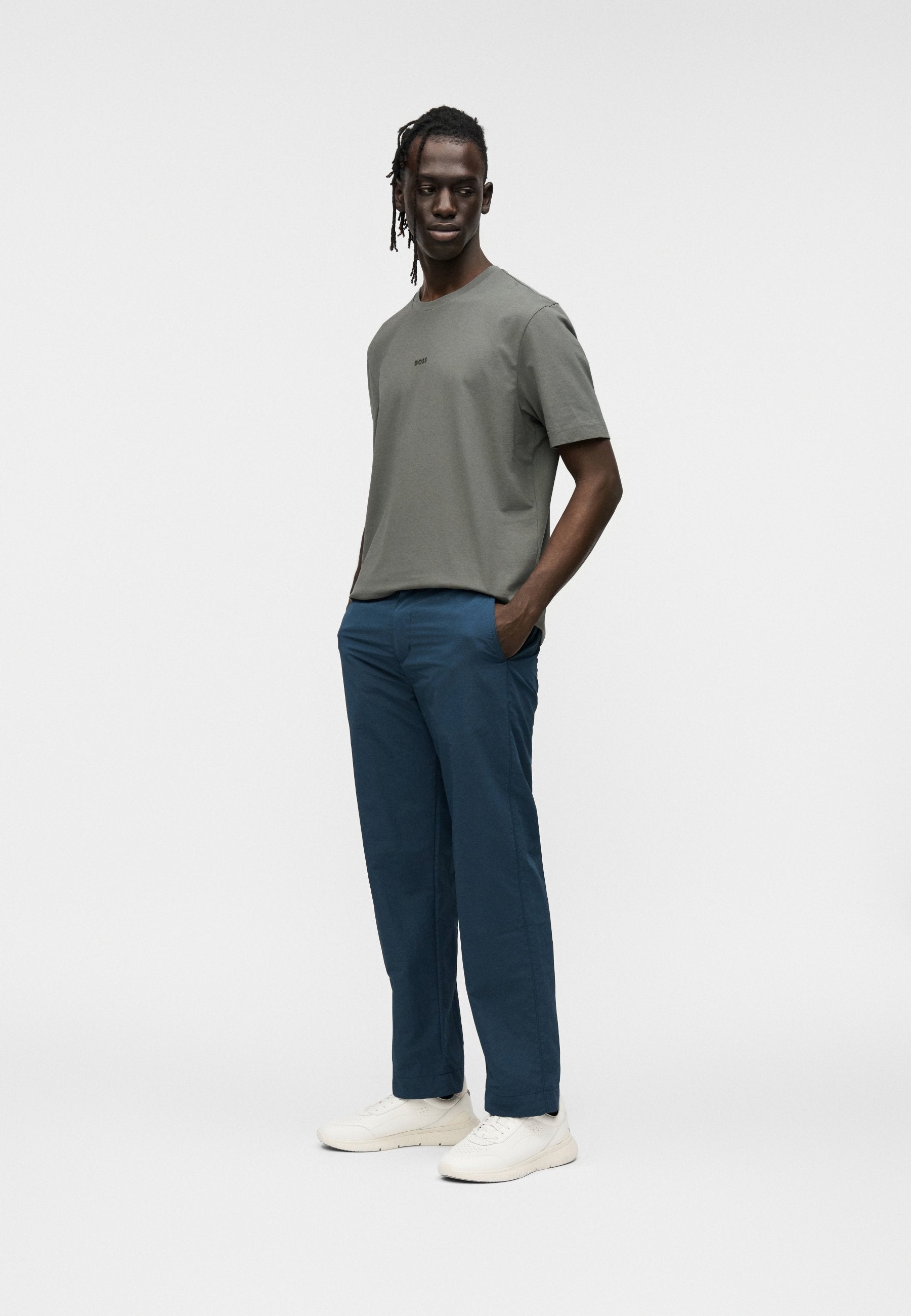 TCHUP - Basic T-shirt - open grey