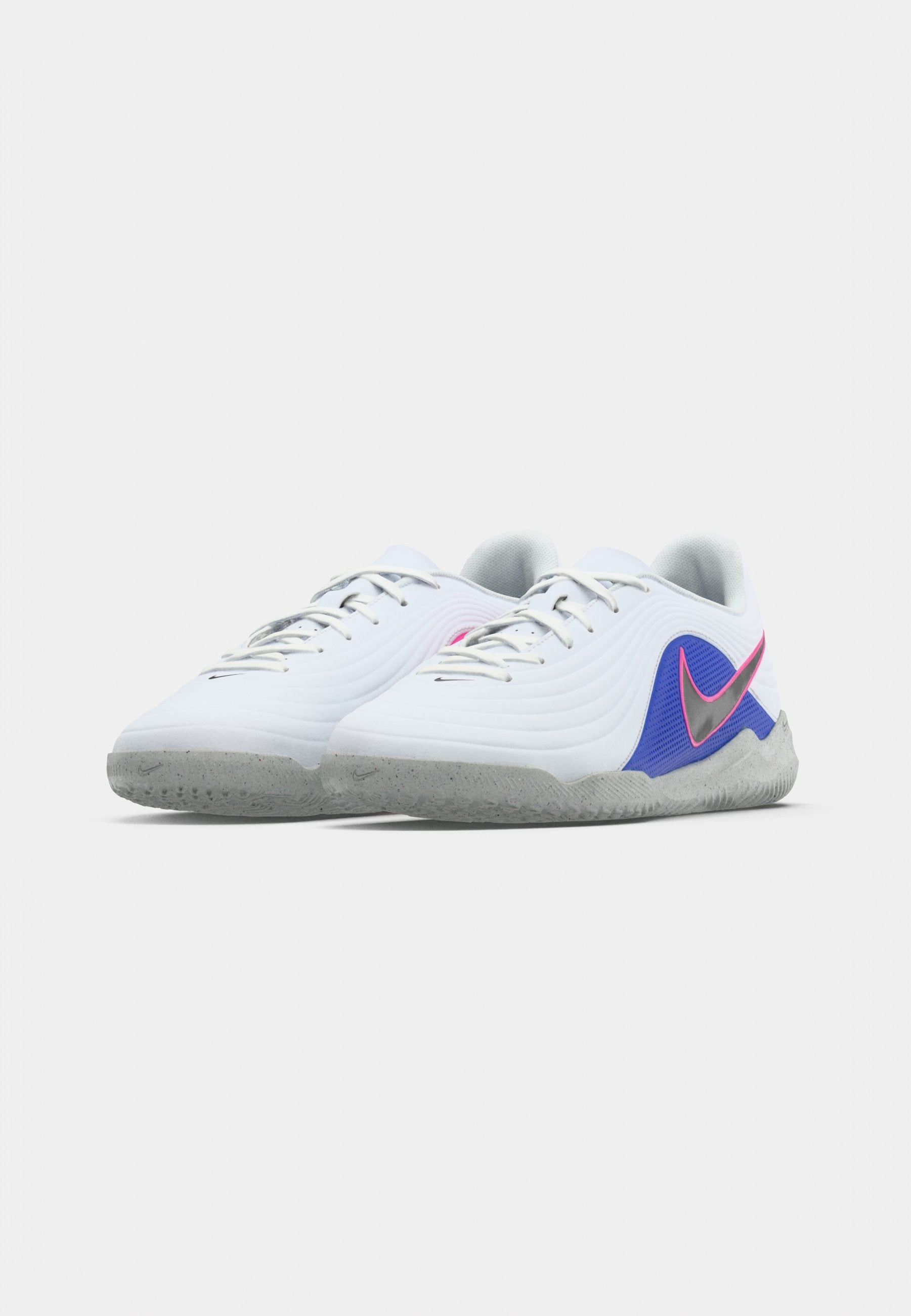 TIEMPO MAESTRO CLUB IC - Indoor football boots - white/black/racer blue/pink blast
