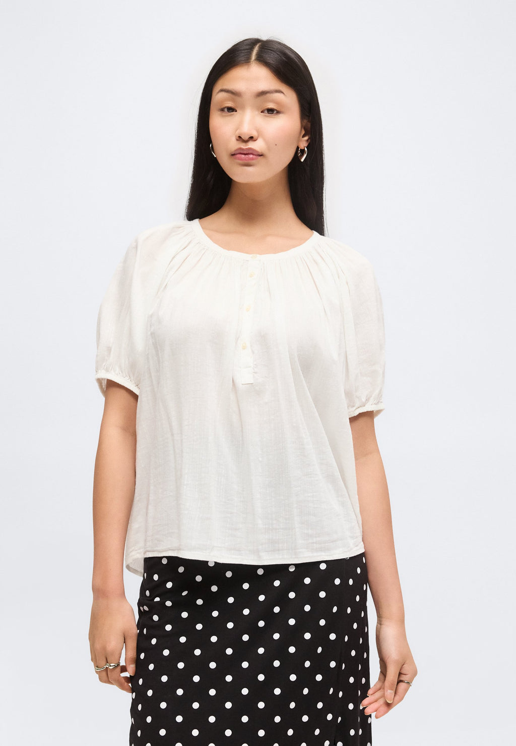 PUFF POPOVER - Blouse - new off white