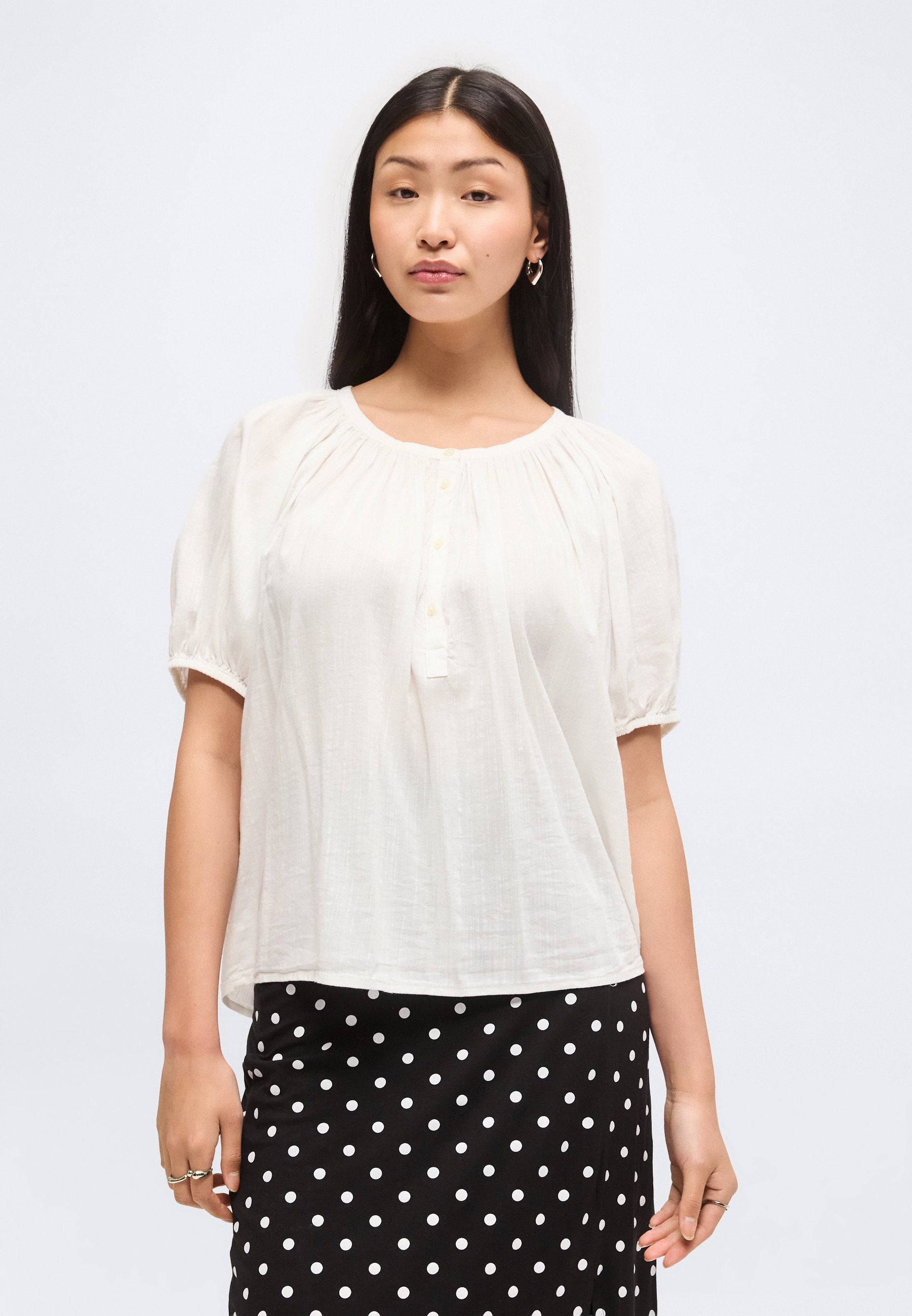 PUFF POPOVER - Blouse - new off white