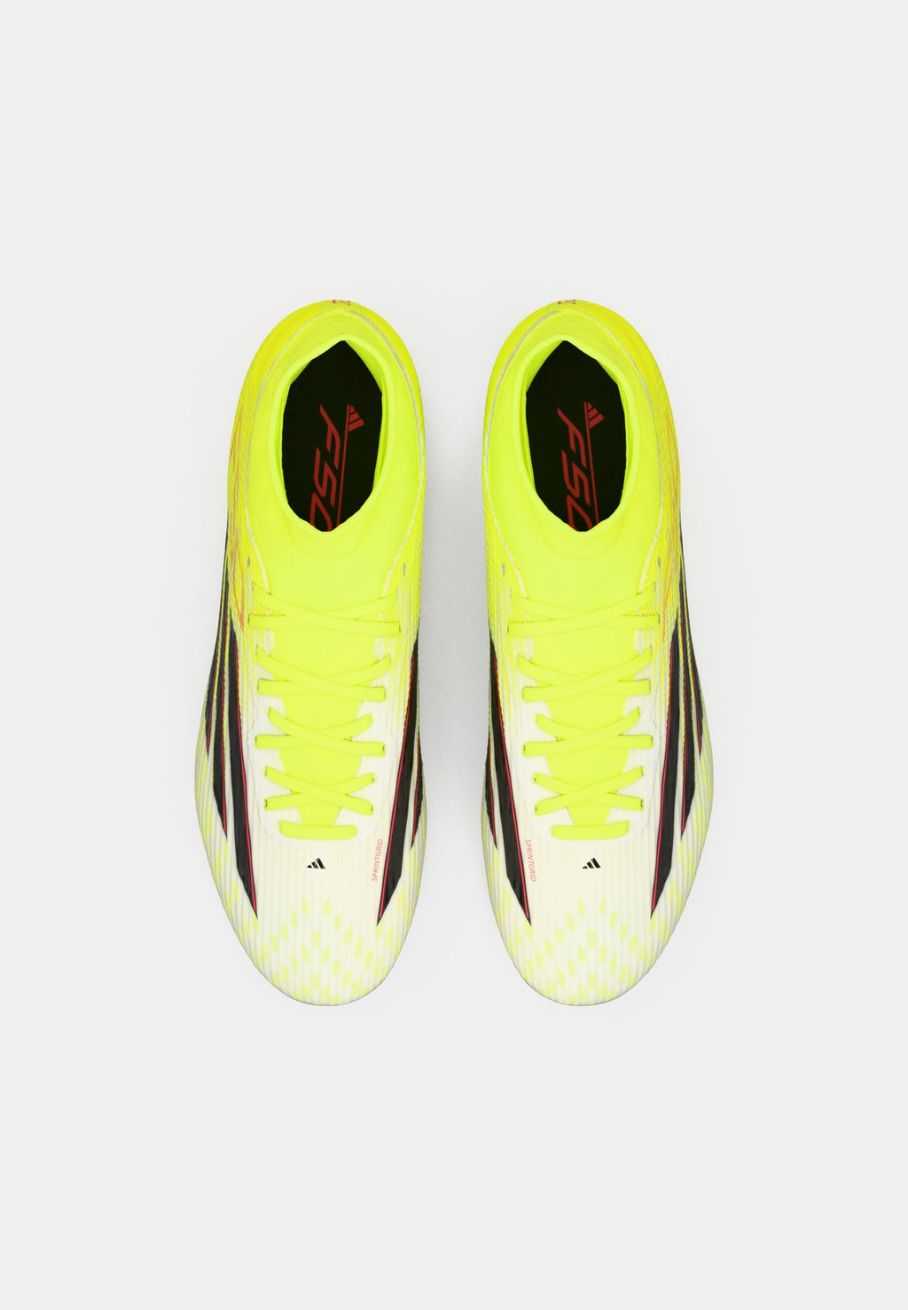 F50 LEAGUE MID CUT FIRM GROUND MULTI GROUND UNISEX - Football boots artificial grass - team solar yellow 2/core black/lucid red