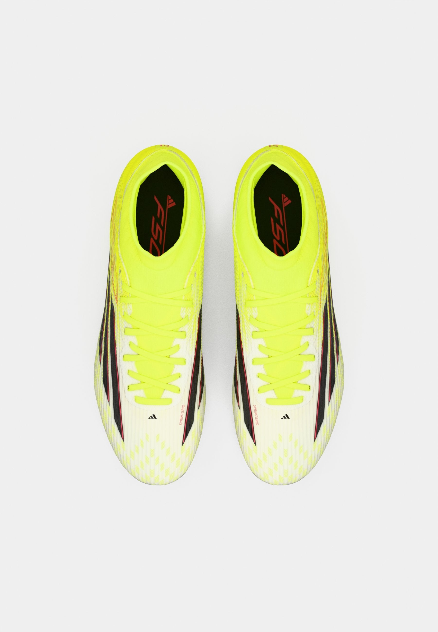 F50 LEAGUE MID CUT FIRM GROUND MULTI GROUND UNISEX - Football boots artificial grass - team solar yellow 2/core black/lucid red