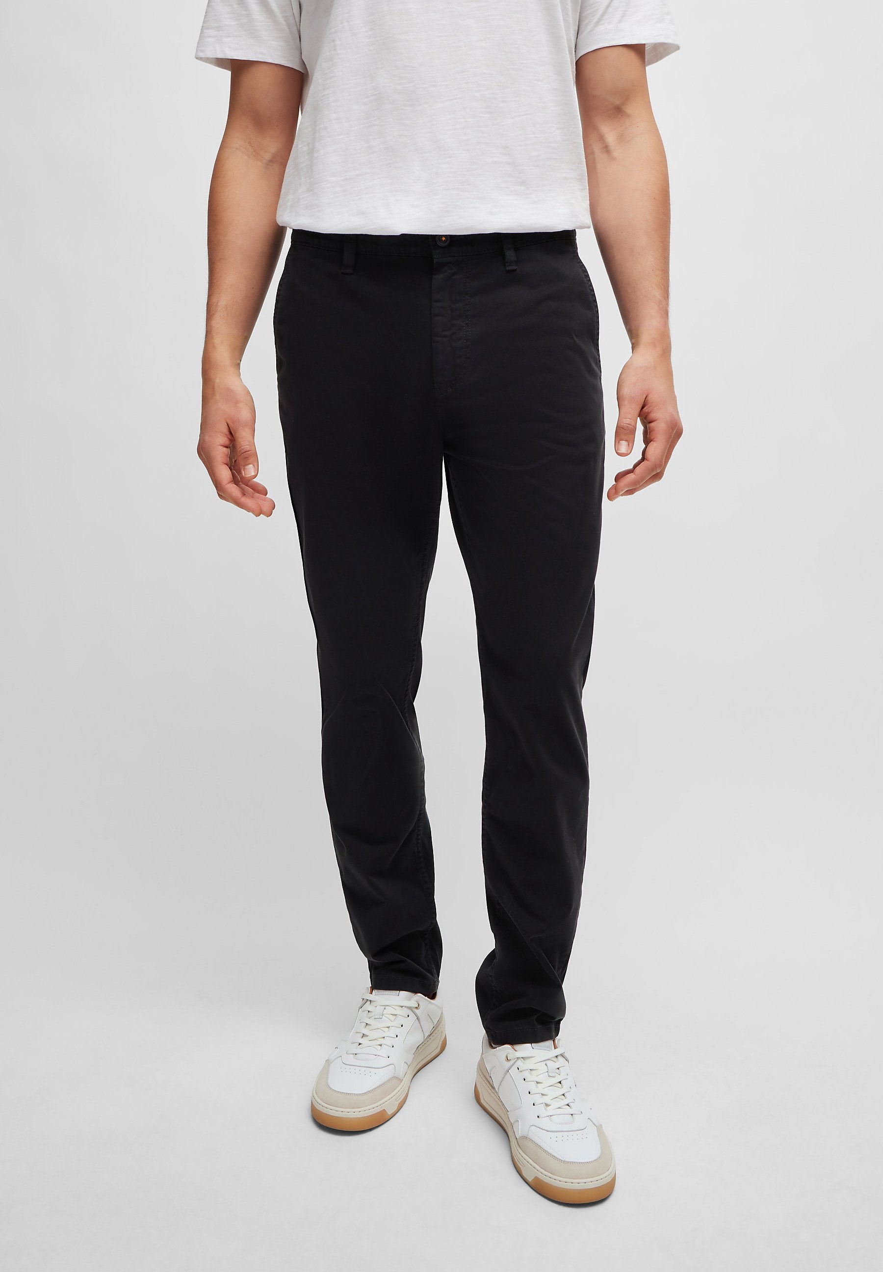 CHINO TAPERED - Chinos - black