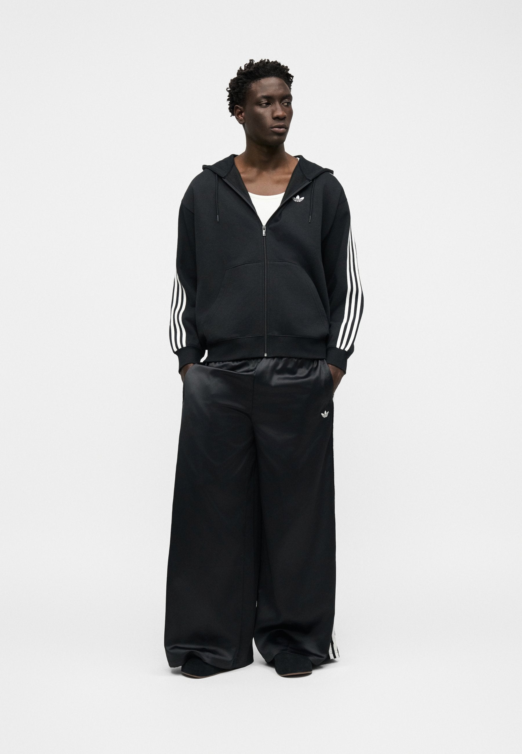 BAGGY HOODIE UNISEX - Zip-up sweatshirt - black