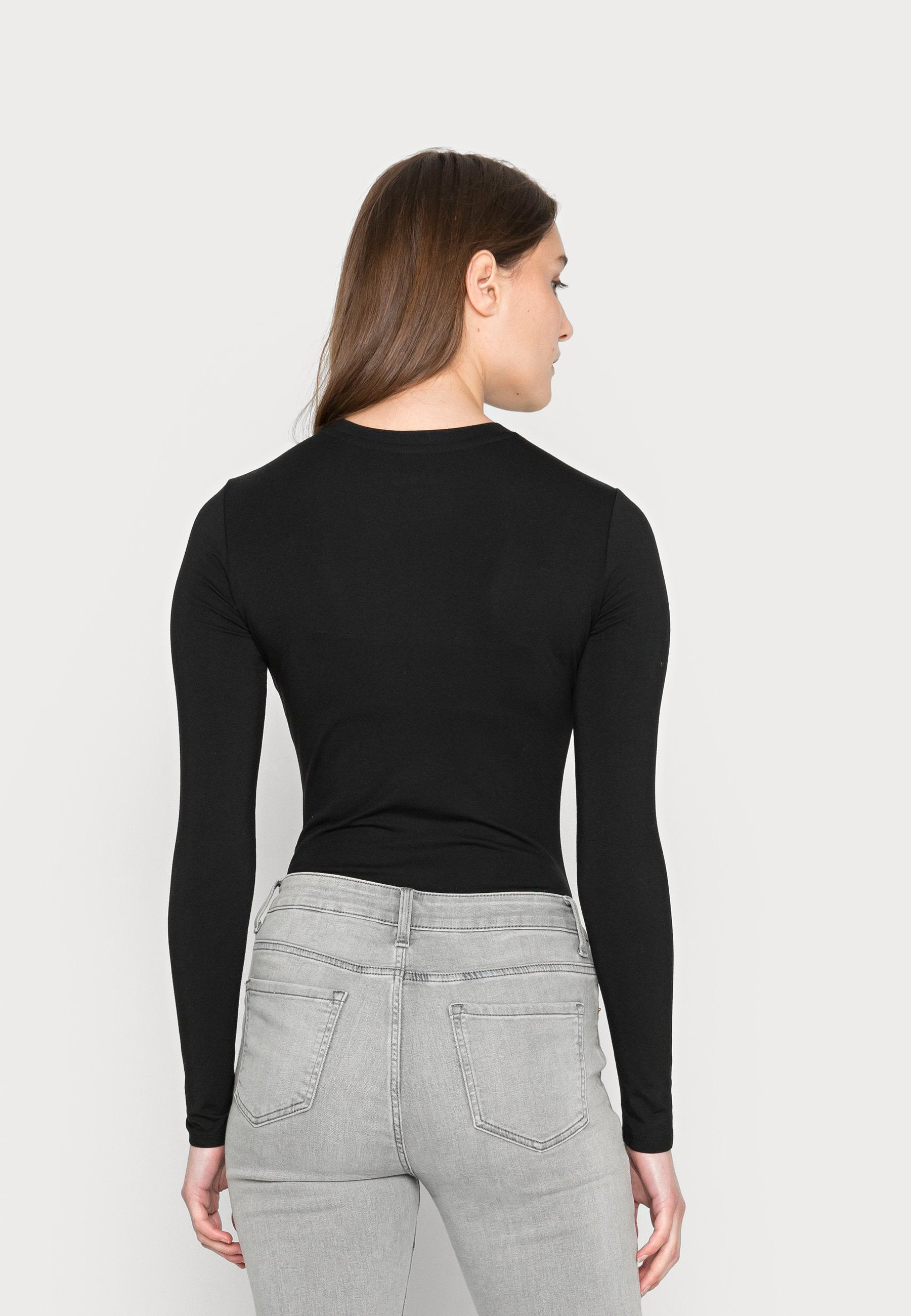 LOGO BODY - Long sleeved top - jet black