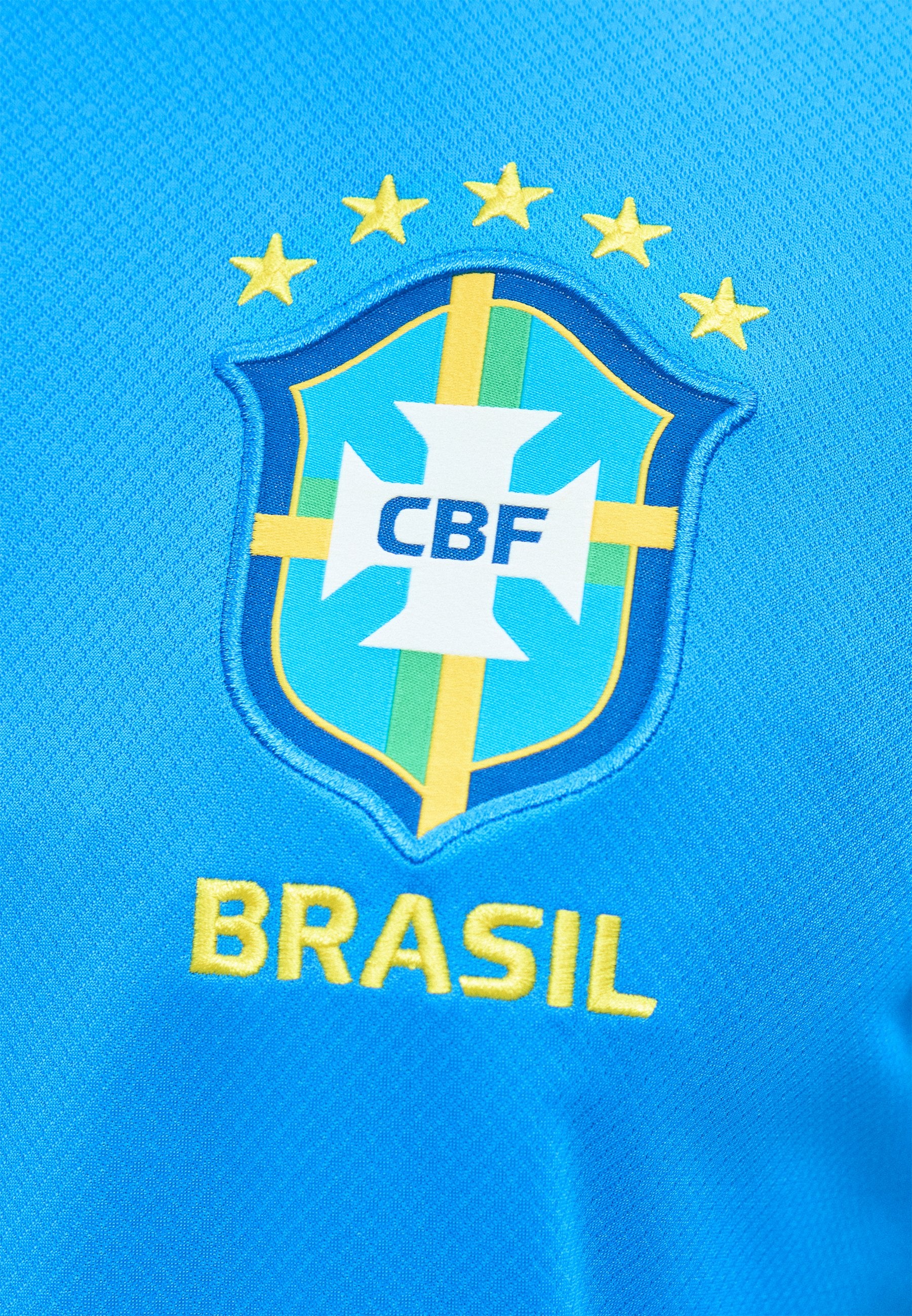قميص البرازيل - ملابس المنتخب الوطني - أزرق فاتح/أخضر مينا/ذهب متوسط