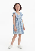 RUFFLE DRESS - Day dress - blue
