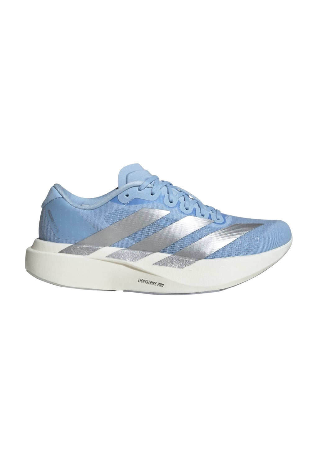 ADIZERO EVO SL W - Trainers - glow blue   silver metallic   cloud white