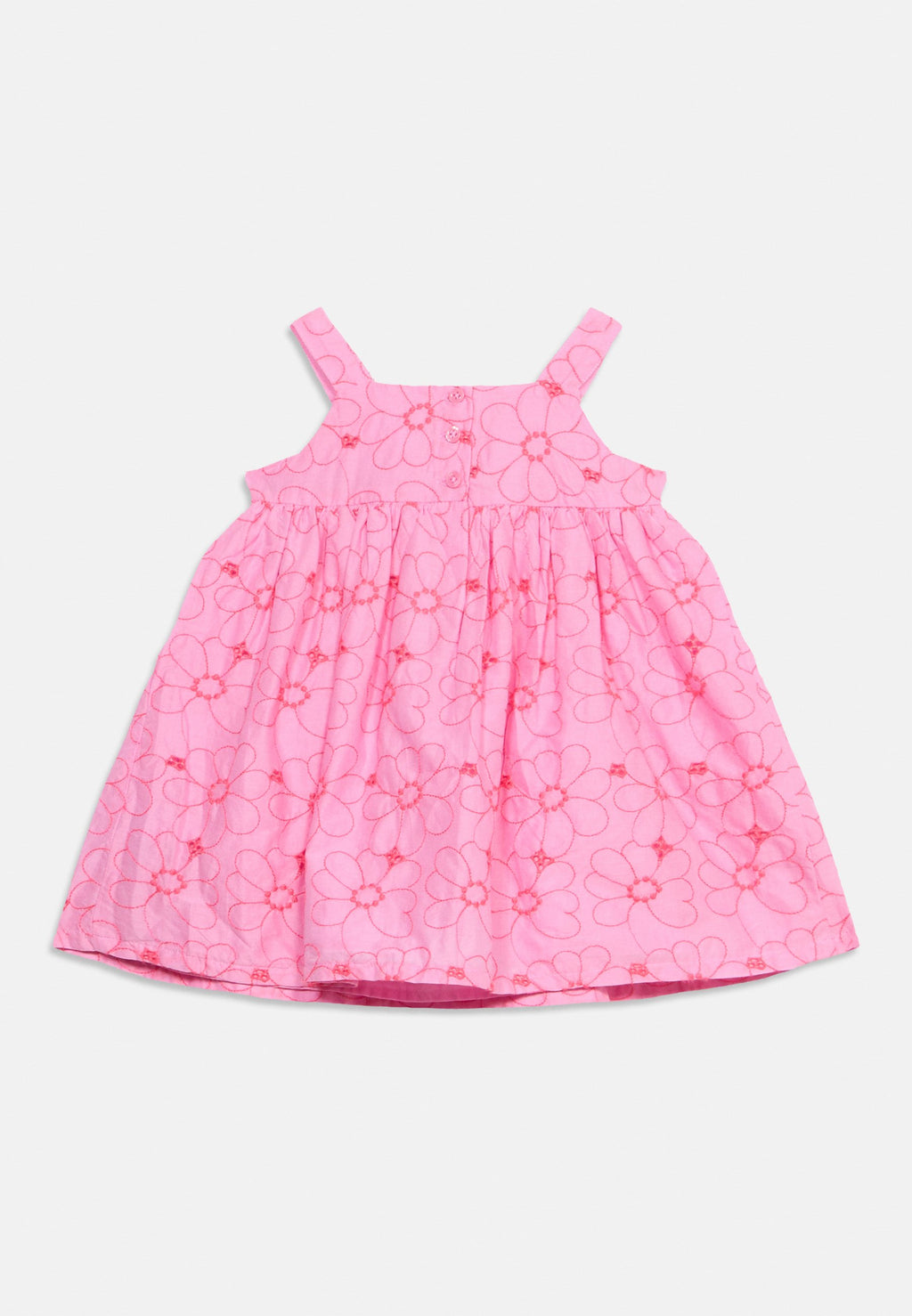 EYELET BOW - Day dress - parisian pink