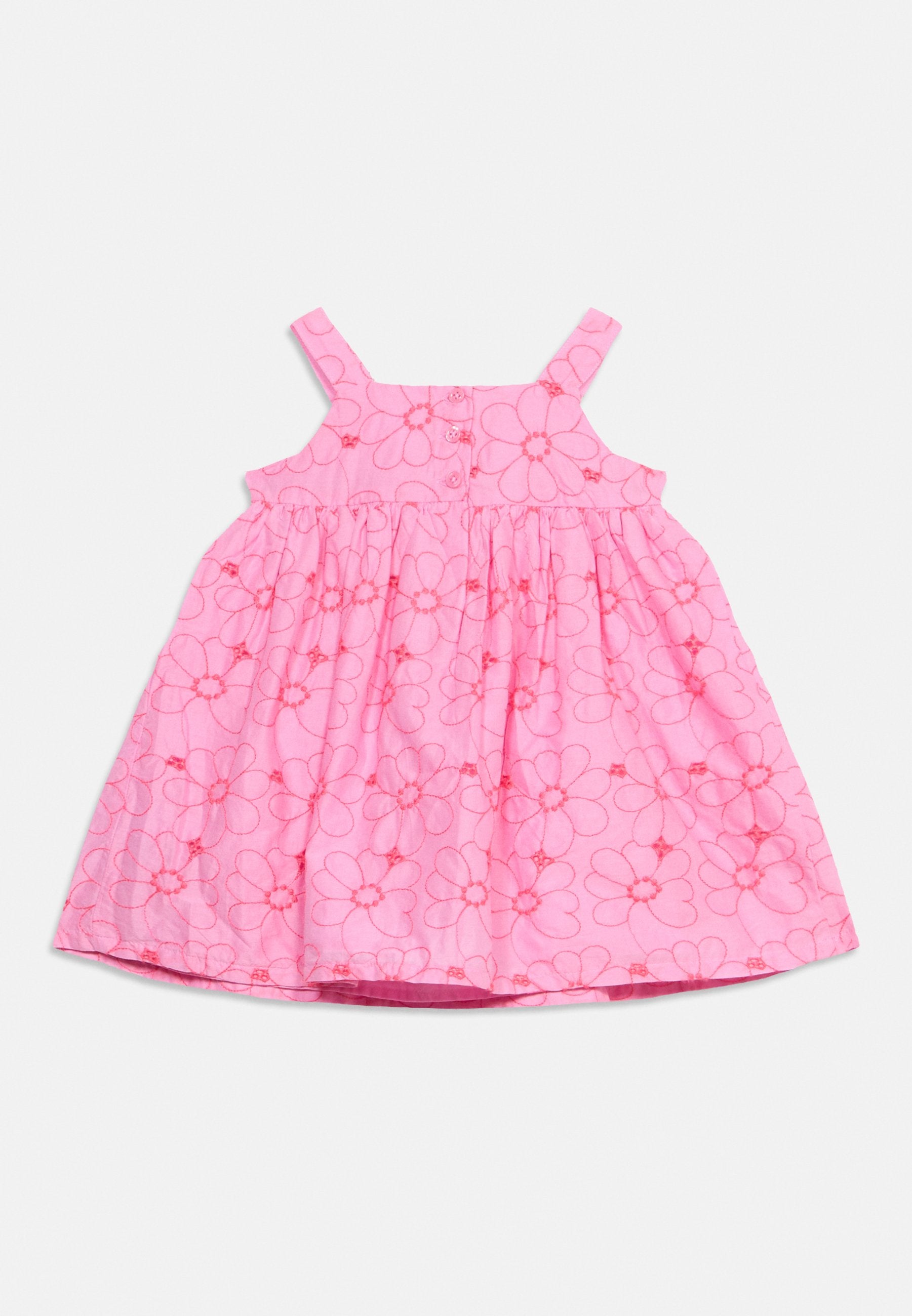 EYELET BOW - Day dress - parisian pink