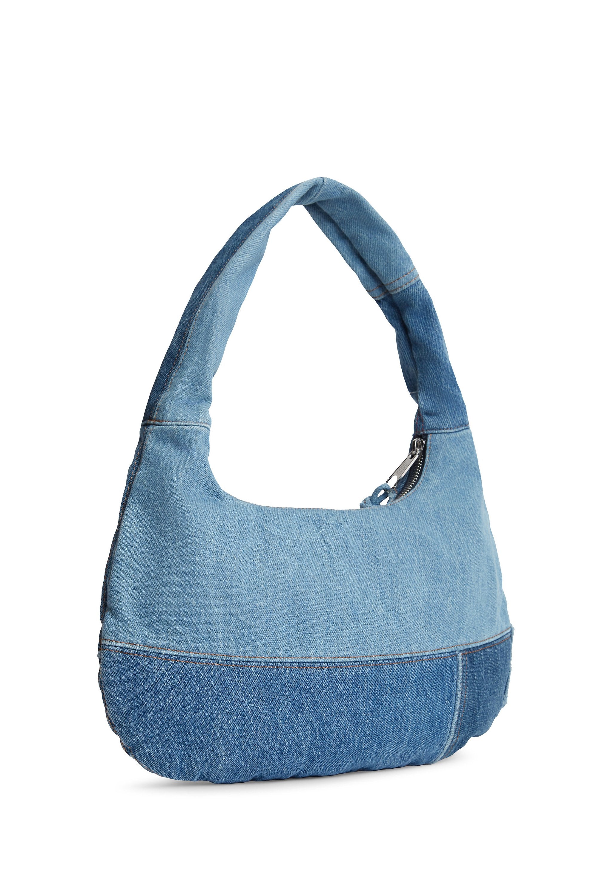 PATCHWORK DENIM SHOULDER BAG - Handbag - denim patch