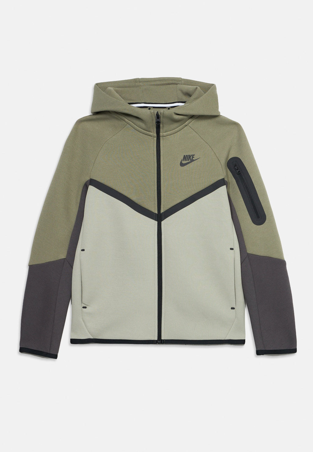Fermuarlı sweatshirt - açık gri yeşil/koyu gri/orta kül grisi/siyah