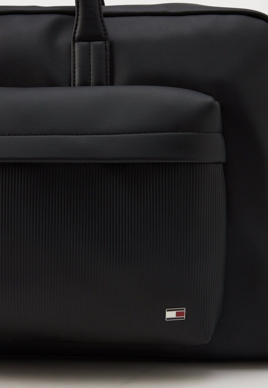 HILFIGER FLAG RIBBED POCKET DUFFEL BAG - Holdall - black