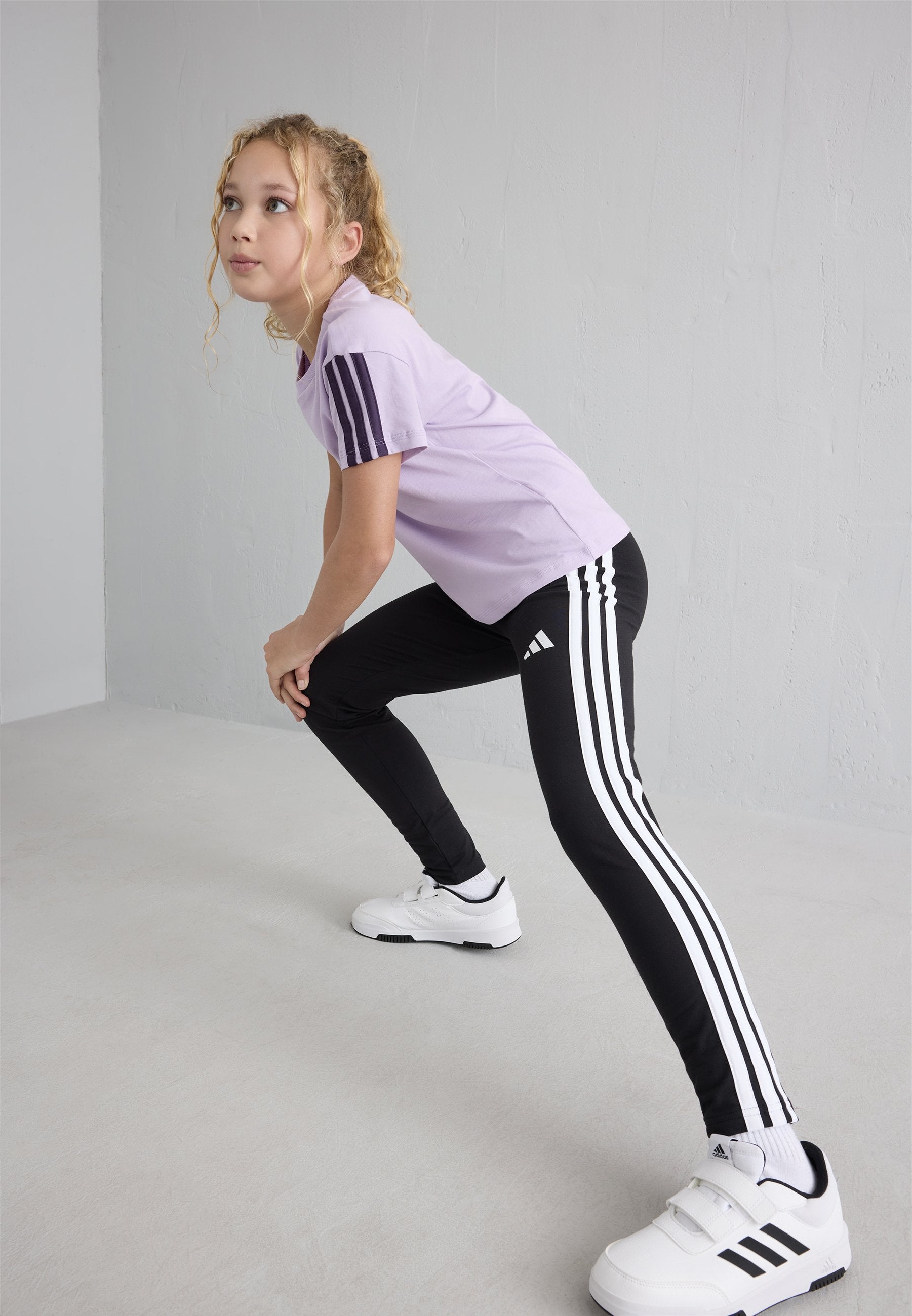 JUNIOR - Leggings - black/white