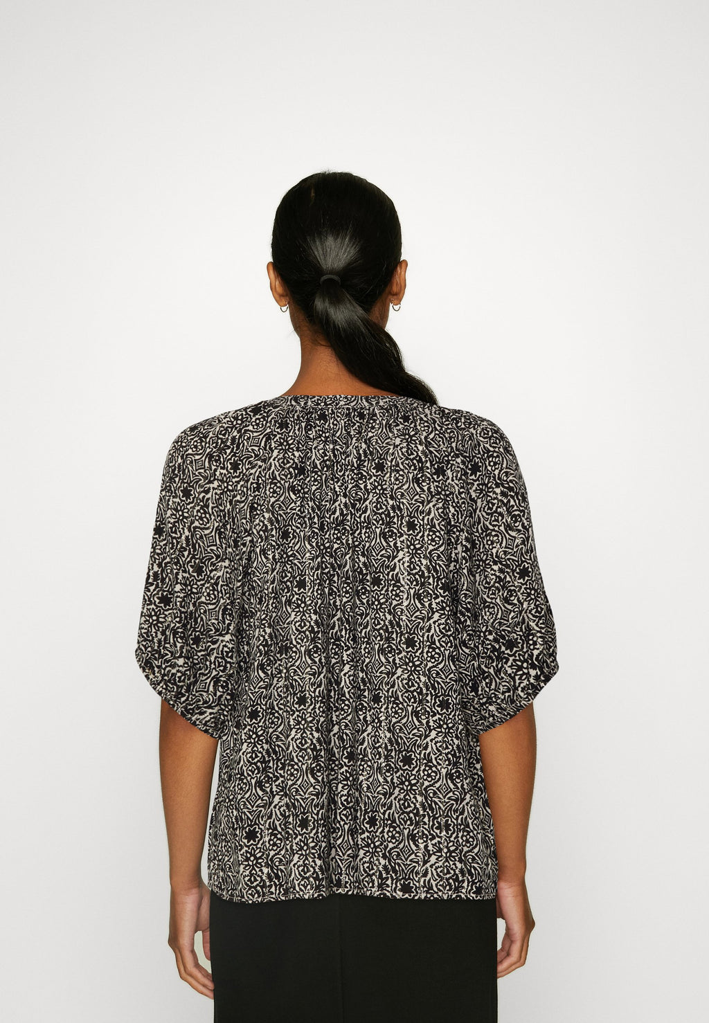 PUFF - Blouse - white/black