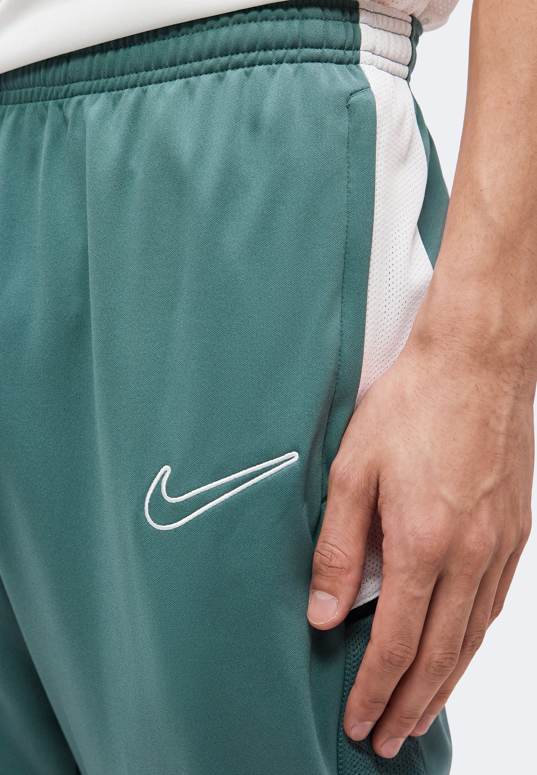 ACADEMY - Tracksuit bottoms - mineral slate/black/white
