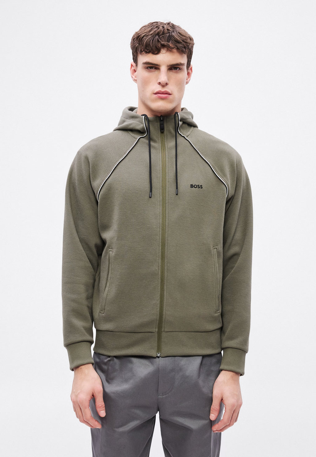JOIN SAGGY - Zip-up sweatshirt - olive