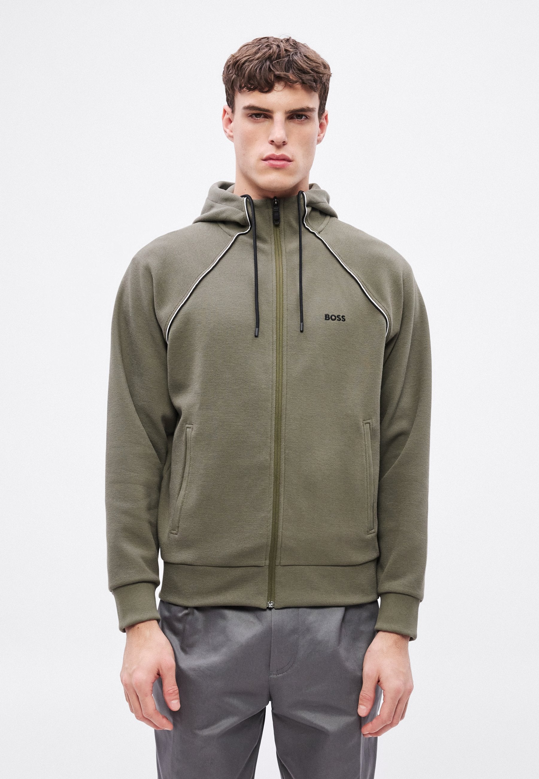 JOIN SAGGY - Zip-up sweatshirt - olive