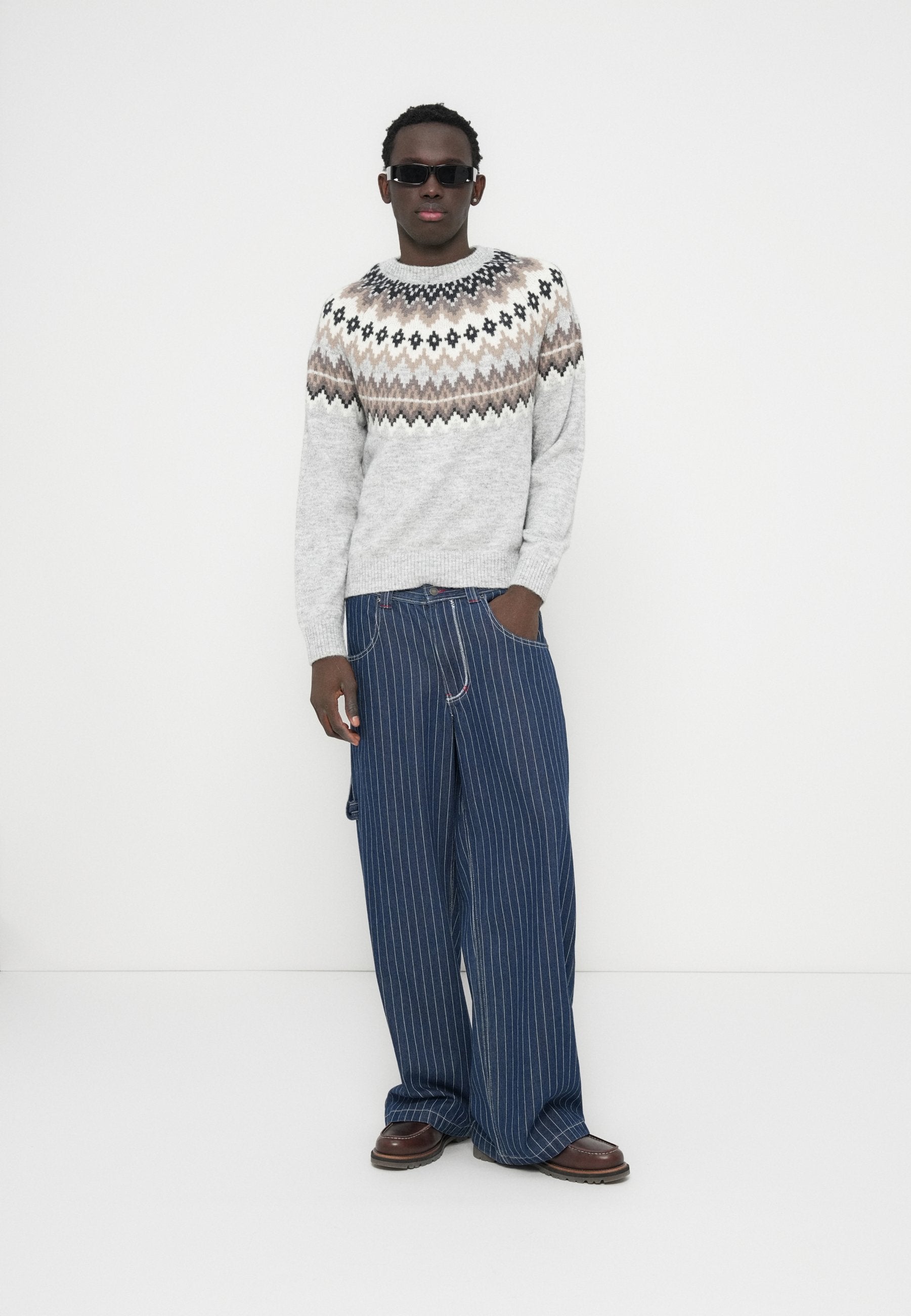 YOKE CREW NECK - Jumper - graystone