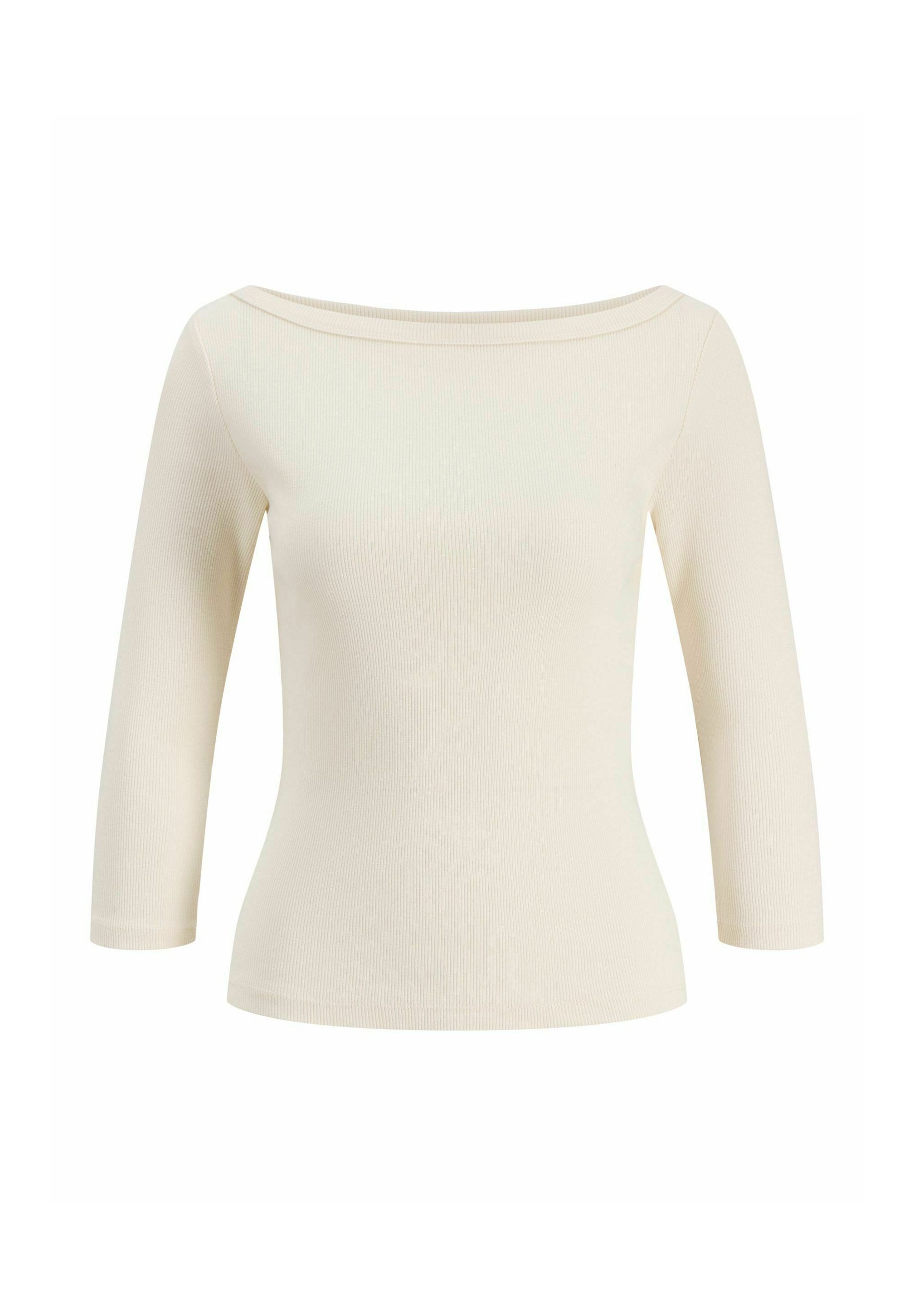 JXFIFI STR 3/4 BOATNECK TOP JRS NOOS - Long sleeved top - antique white