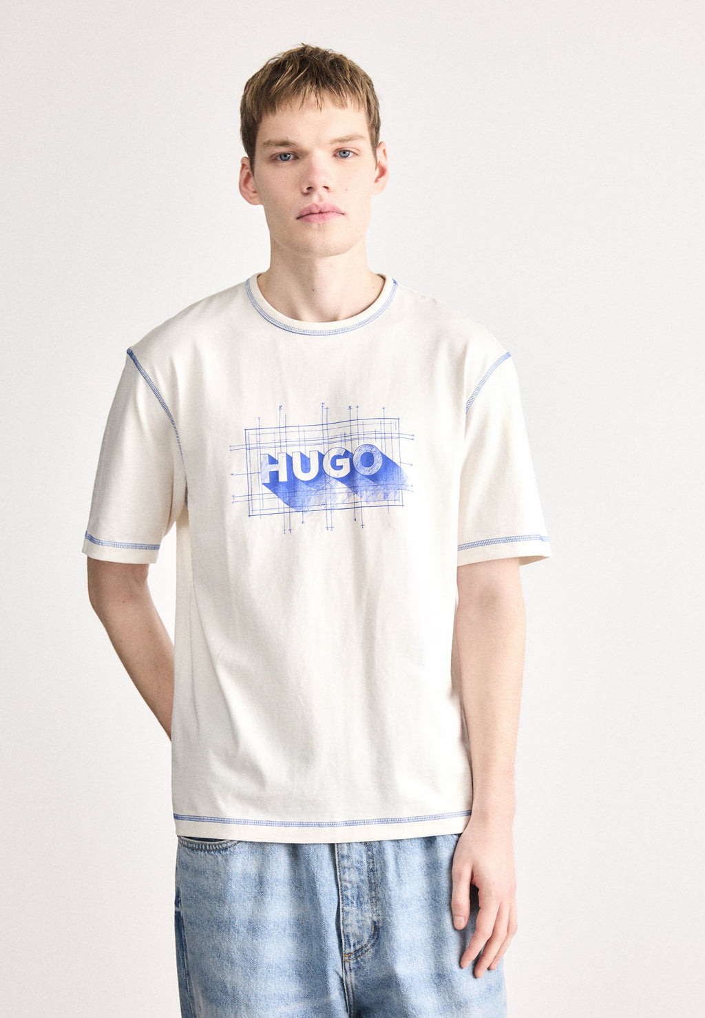 NOTHAL - Print T-shirt - open white