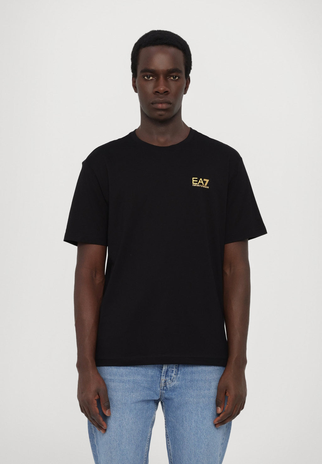 Print T-shirt - black/gold