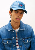 DISTRESSED DENIM PATCHWORK BASEBALL CAP - Cap - blue denim