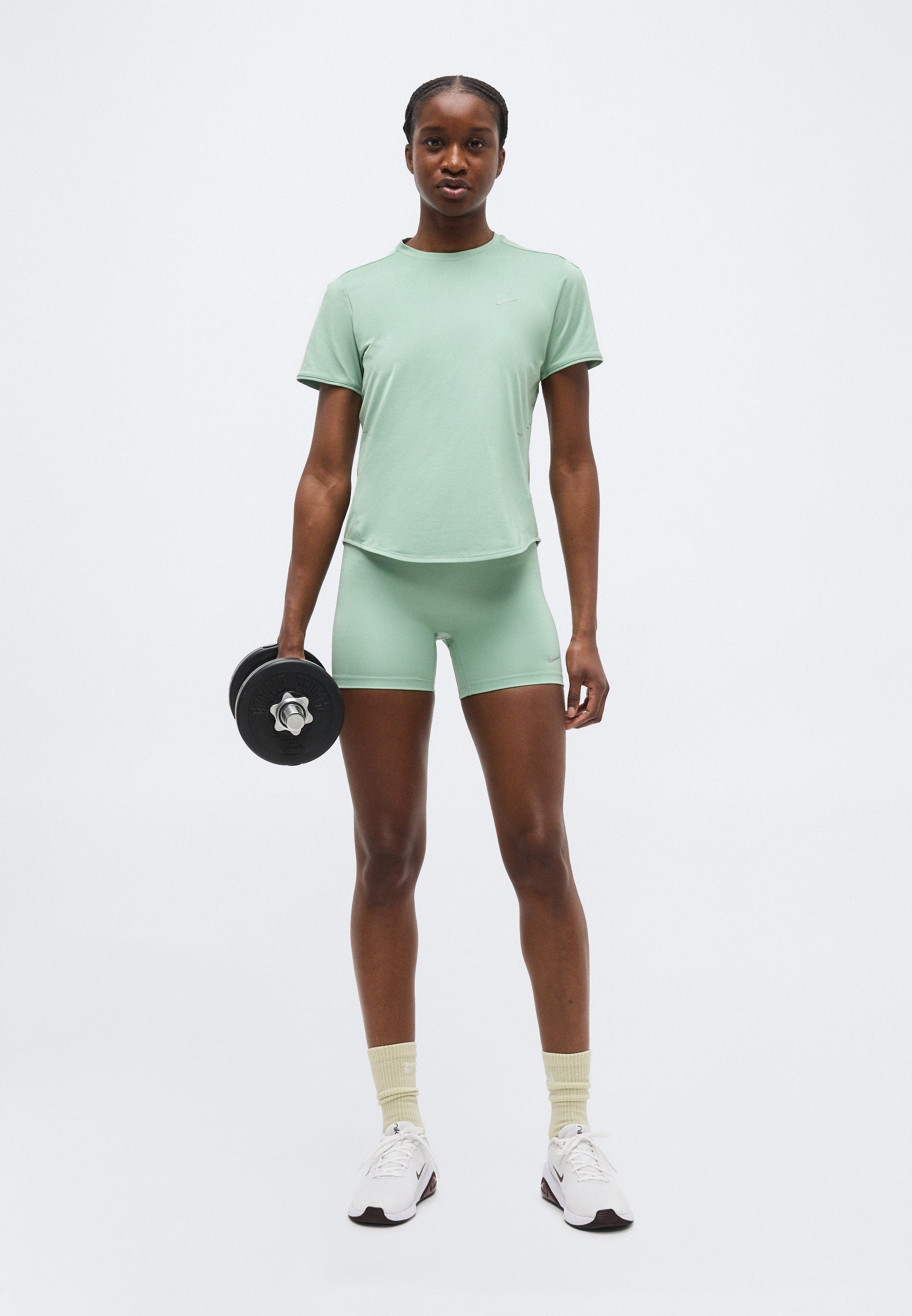 TEMPO - Short running tights - steam