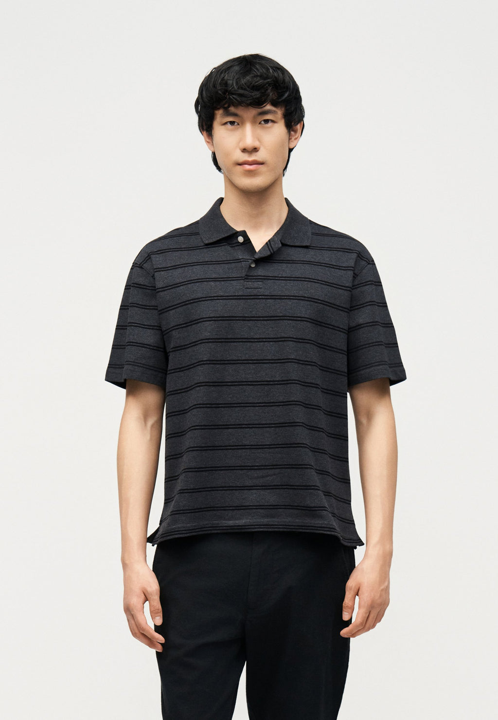 RELAXED  - Polo shirt - grey/black