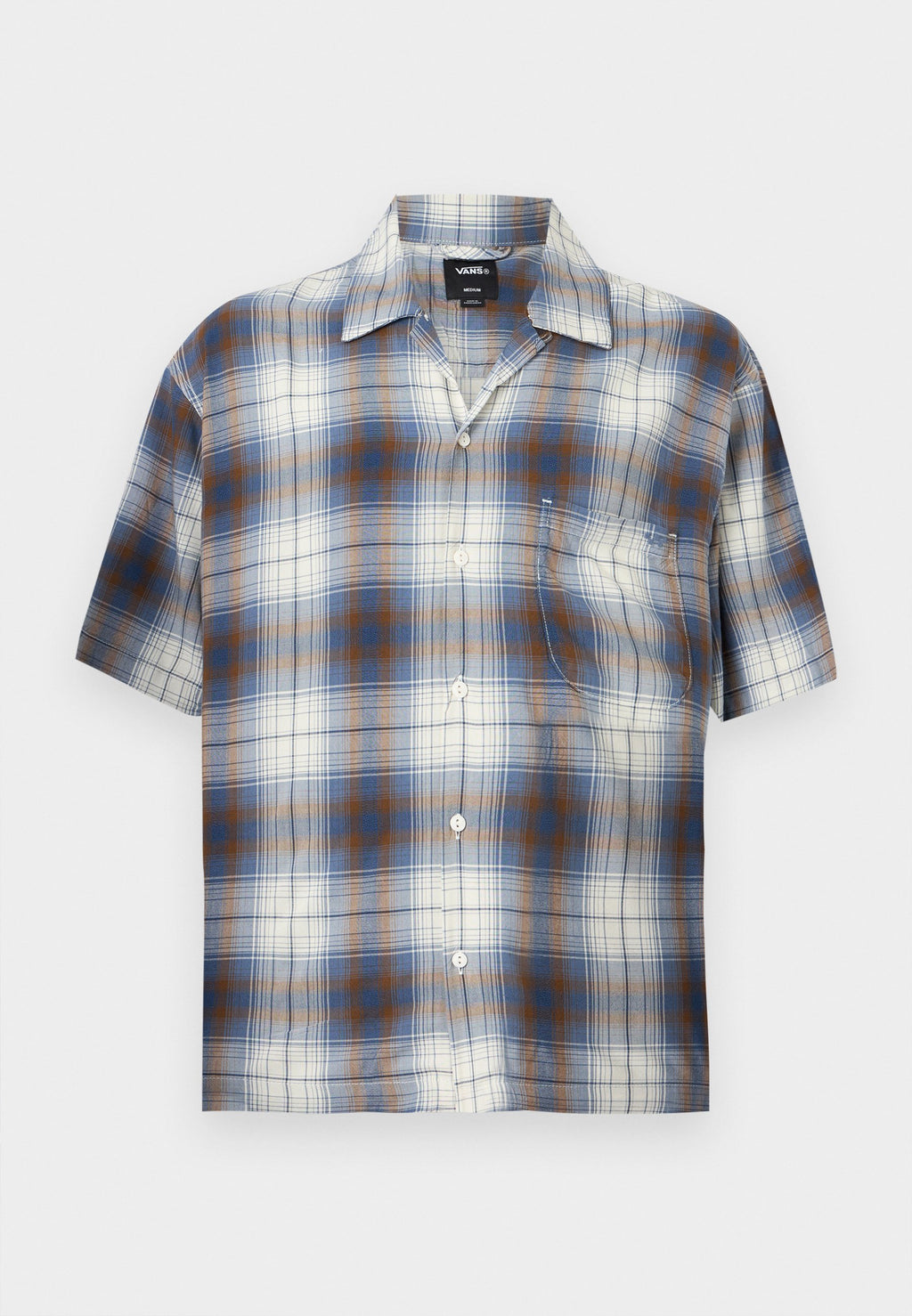 PLAID CAMP - Shirt - glacial slate/egret