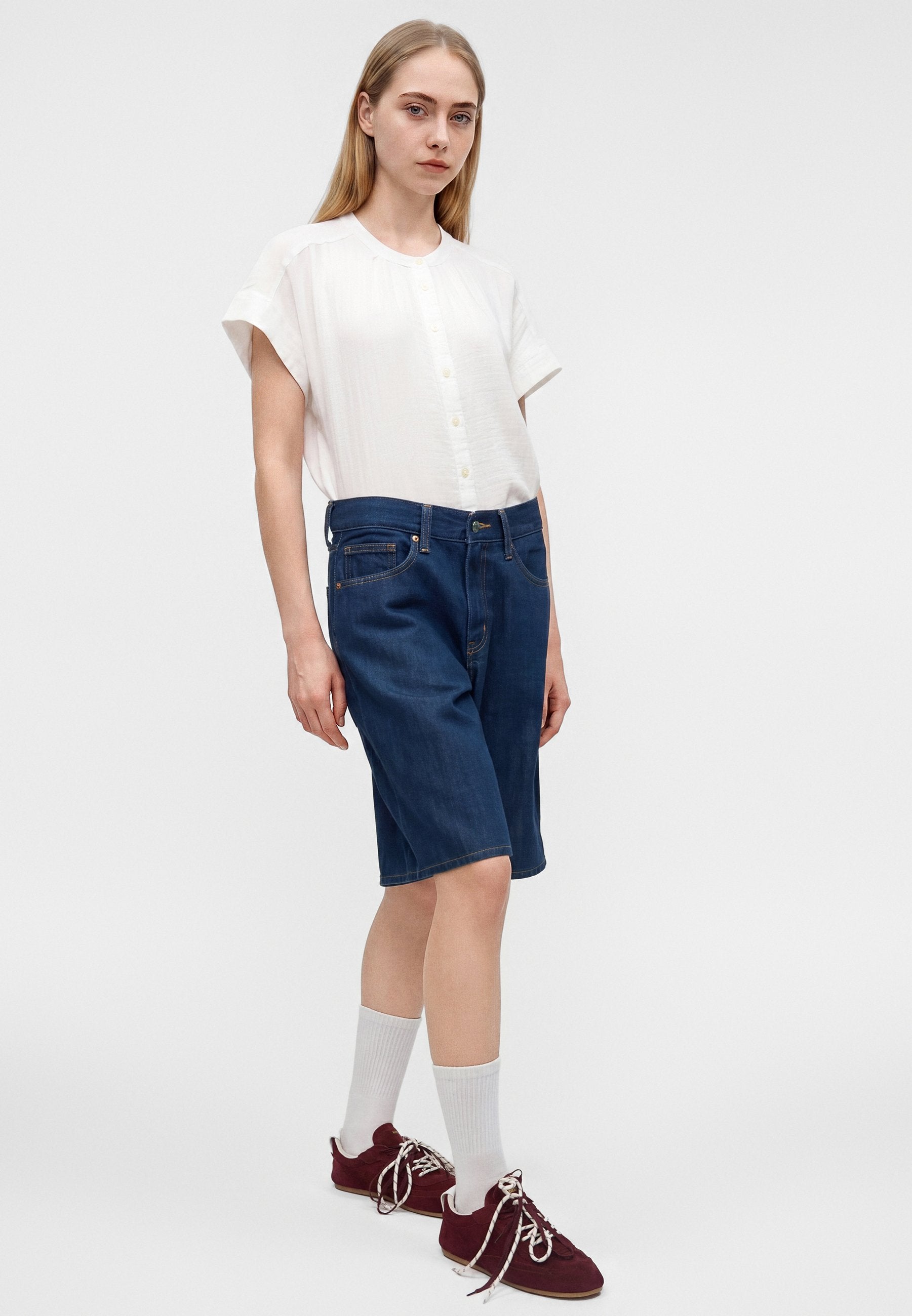 Denim shorts - dark wash