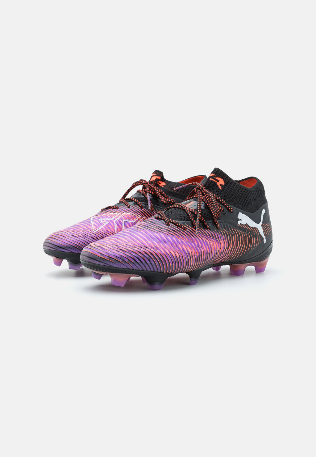 FUTURE 8 ULTIMATE - Firm-ground football boots - black/white/glowing red