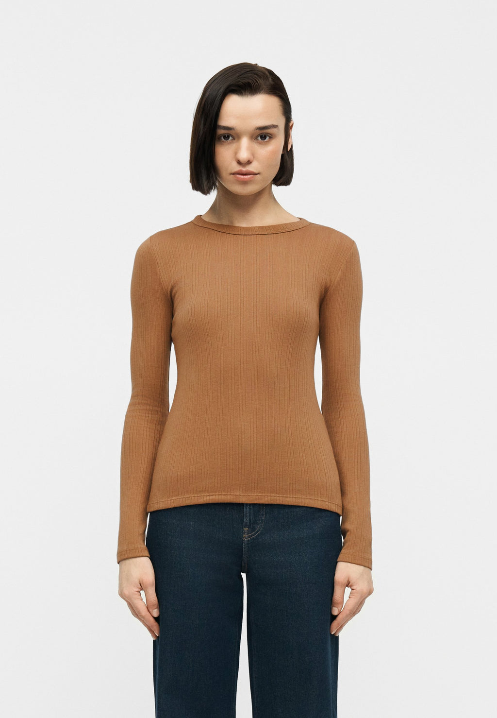 VERIGATED CREW - Long sleeved top - kola nut