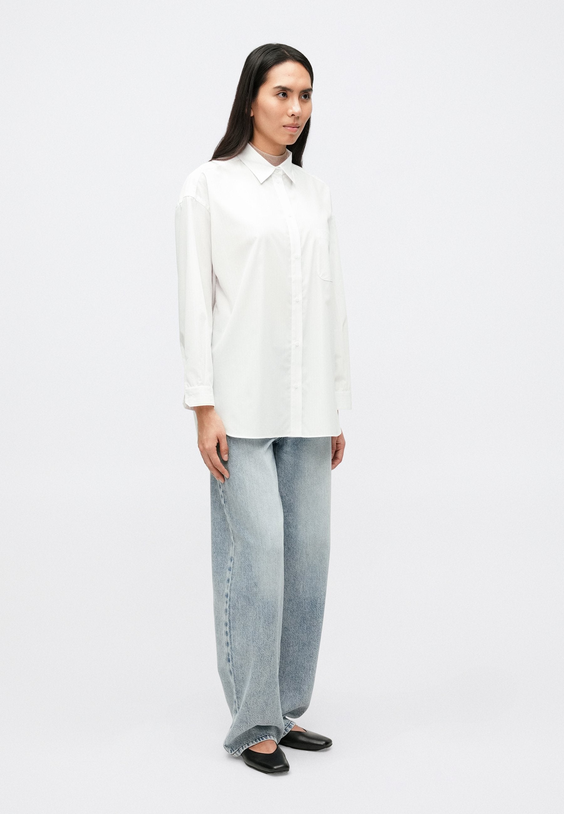 Button-down blouse - white