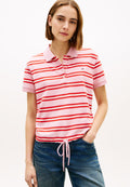 1985 REGULAR FIT TIE FRONT POLO SHIRT - Polo shirt - bonita pink/fireworks