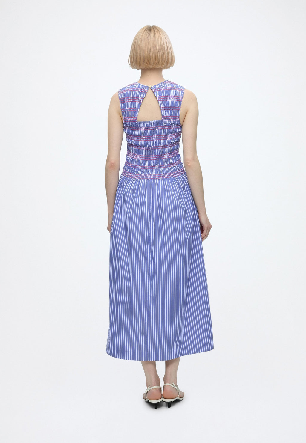 SMOCKING STRIPE MIDI  - Day dress - stacking stp/ verona blue