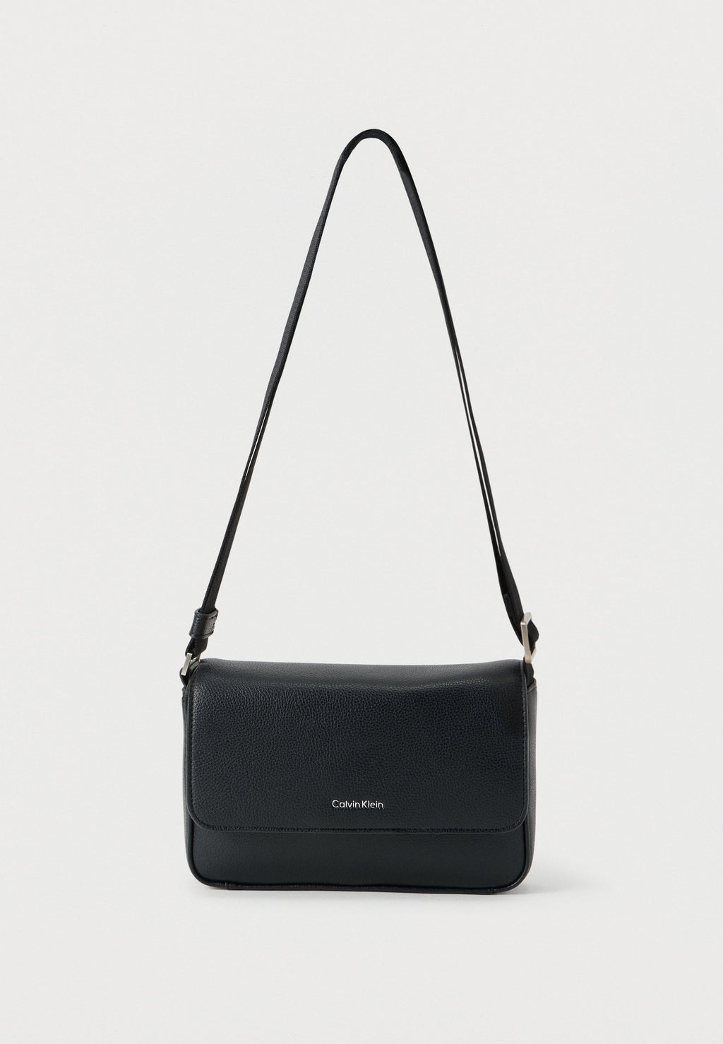 RAISED SMALL FLAP MESSENGER - Cross body bag - black