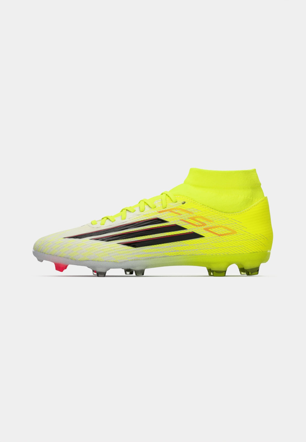 F50 LEAGUE MID CUT FIRM GROUND MULTI GROUND UNISEX - Football boots artificial grass - team solar yellow 2/core black/lucid red