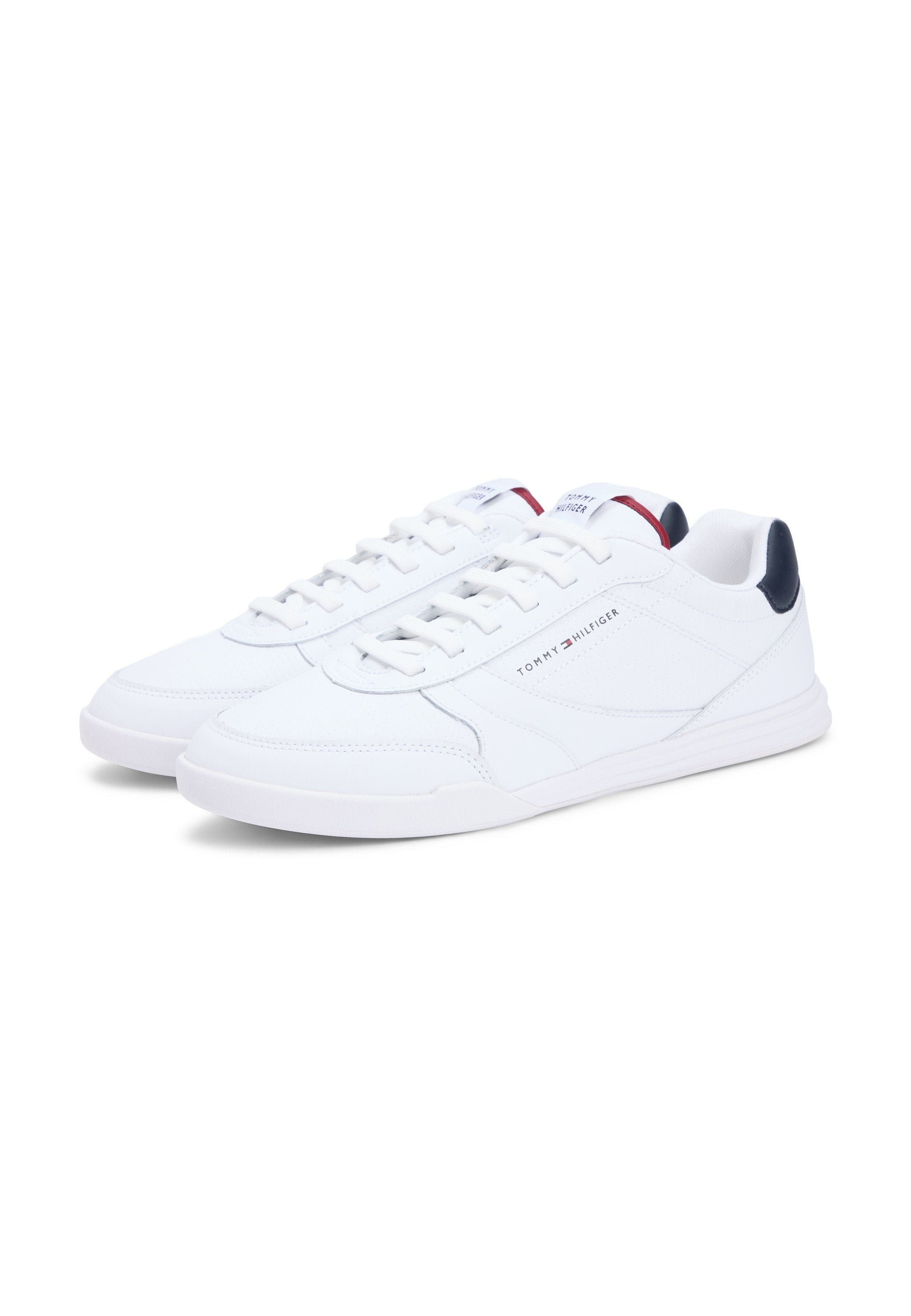 CONTRAST HEEL TRAINERS WITH LEATHER - Trainers - white