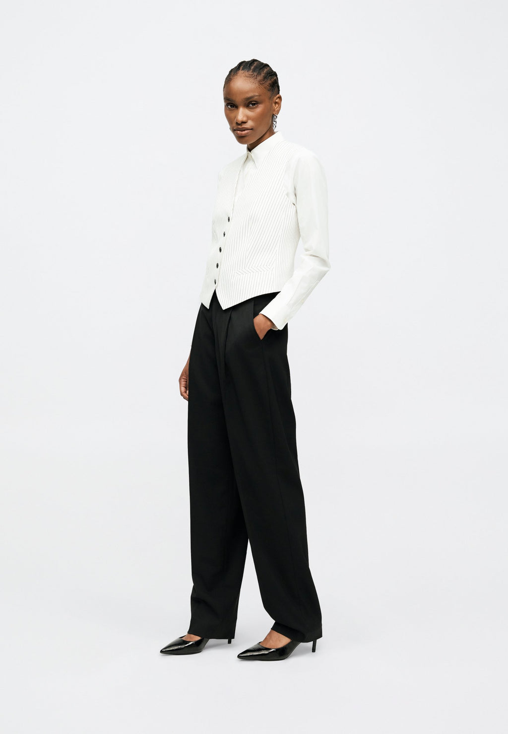 AUMARE - Waistcoat - white