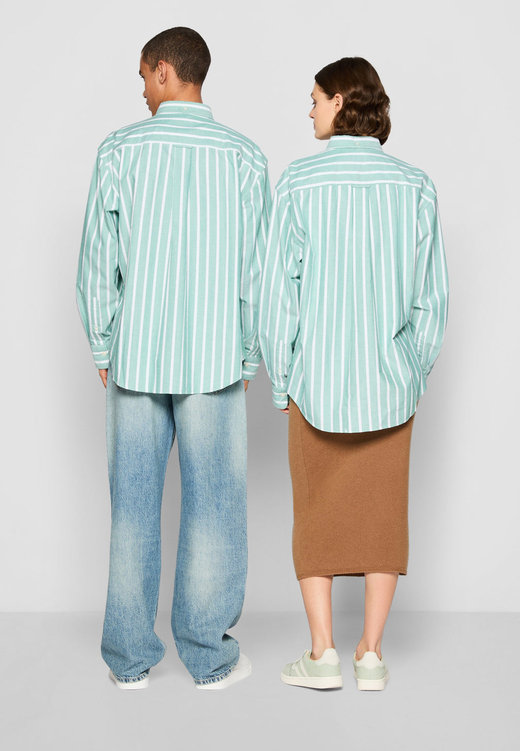 EXCLUSIVE HERITAGE 2.0 REL OXFORD STRIPE SHIRT - Bluz - koyu yeşil